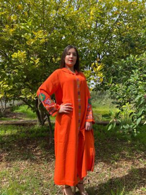 jellaba femme orange