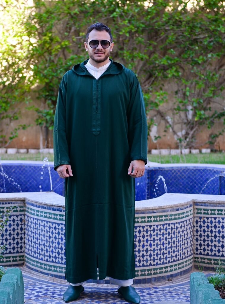 Djellaba Homme Musulman à Capuche Premium Qamis Long Ramadan Eid - Robe Arabe Caftan Kaftan Traditionnelle