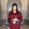 Jellaba Mlifa rouge bordeaux